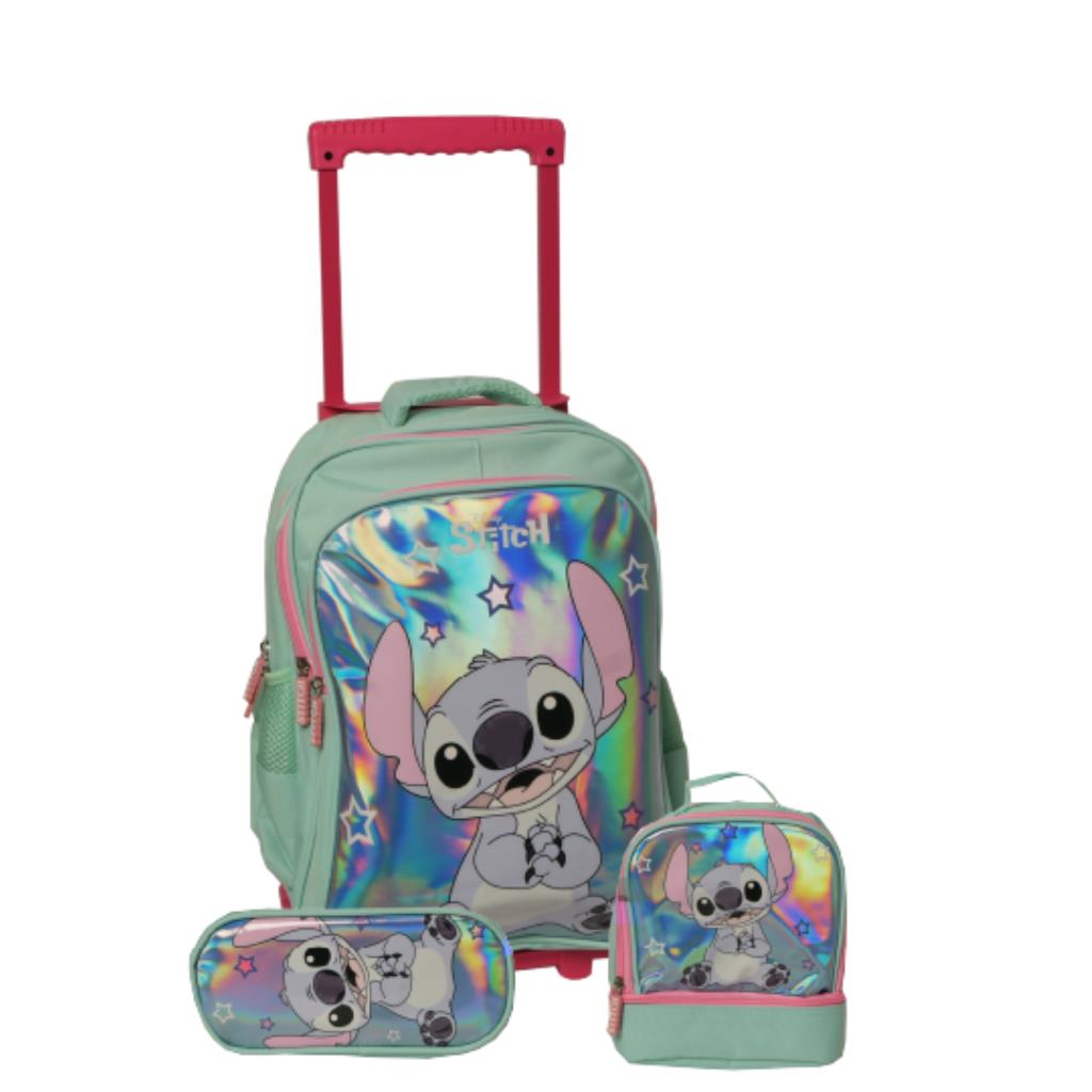 طقم شنطة مدرسية بعجلات للأطفال – 3 قطع 